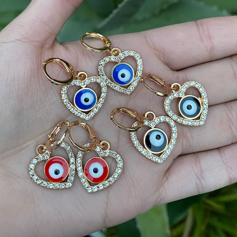 Evil eye earrings